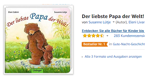 Geschenkidee Vatertag Der liebste Papa der Welt!