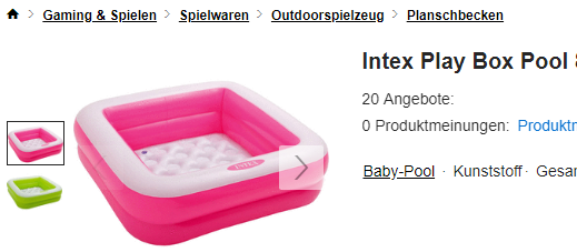 Kinderpool Play Box von Intex