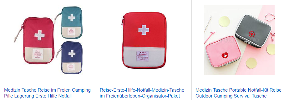 Medizin Tasche Notfall