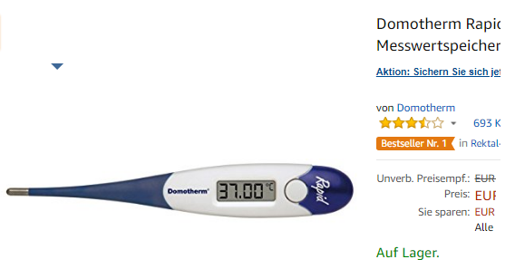 digitales Thermometer für Fieber