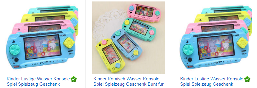 Wasserspiel für Kinder in handlicher Konsole nur 1 Euro mit Versand