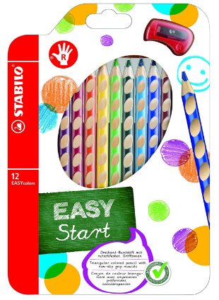 Stabilo Easy Start: 12 sehr gute Buntstifte für Rechtshänder ...