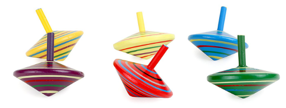 Spielzeugkreisel aus Holz