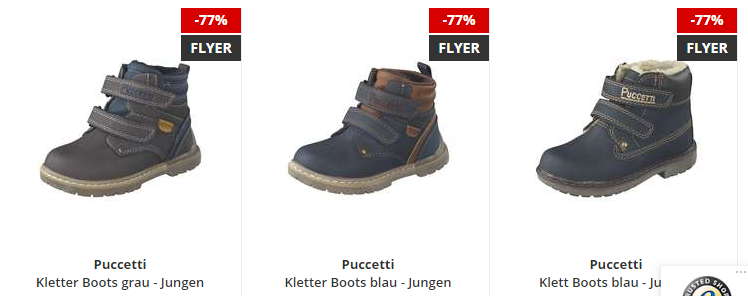 billige Kinderstiefel - schuhcenter.de Screenshot