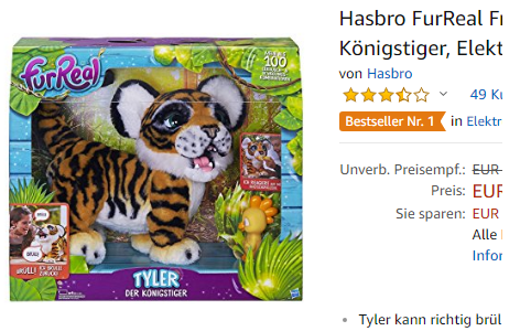 Hasbro FurReal Friends B9071100 - Tyler der Königstiger