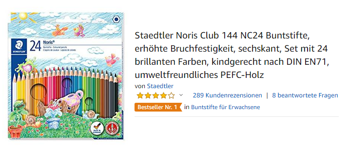 Staedtler Noris Club 144 NC24 Buntstifte