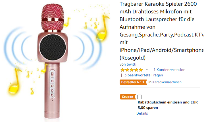 tragbarer Karaoke Spieler 2600 von Switti