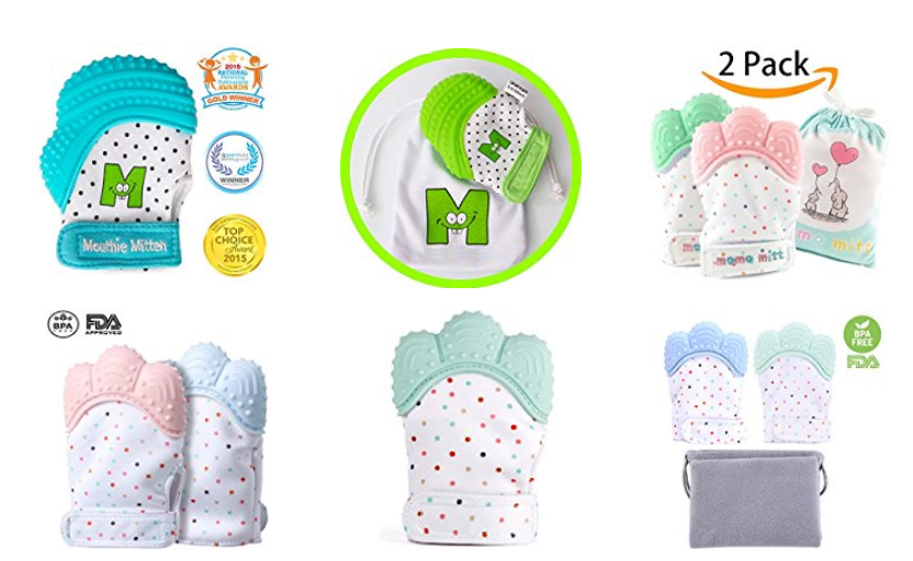 Zahnen-Handschuhe bei Amazon