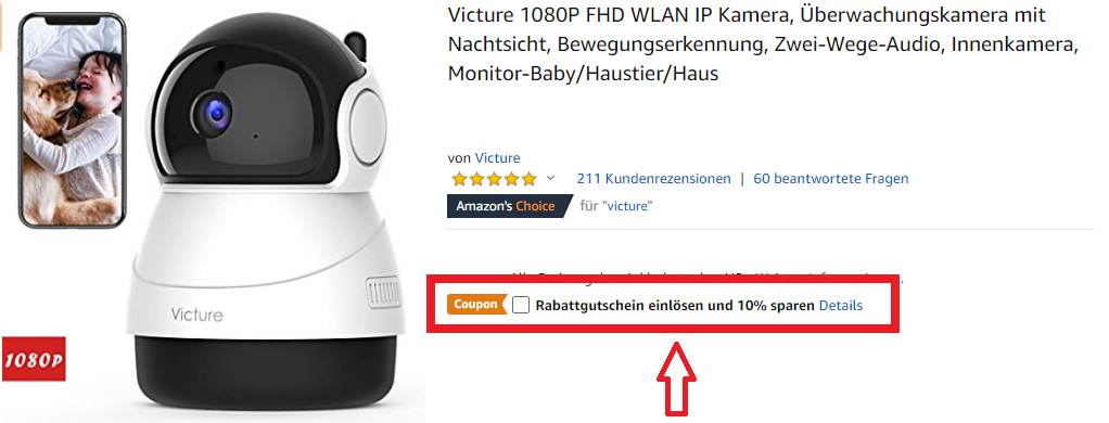 amazon.de Screenshot zu Digitales Thermometer Hygrometer MCVilla