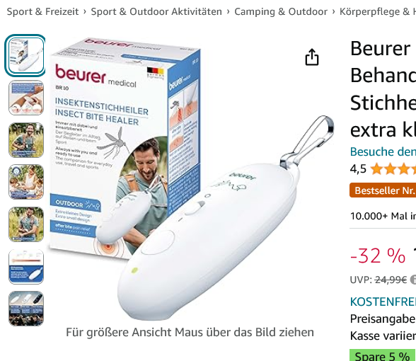 beurer medical BR 10 billig : Amazon.de-Screenshot